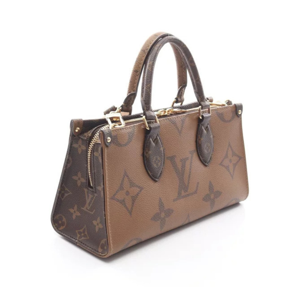 Louis Vuitton Handbag OnTheGo Canvas Bag Brown Monogram EW Reverse Brown